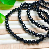 Faceted Tourmaline Bracelet Healing String Charms Men Women Gift 5mm