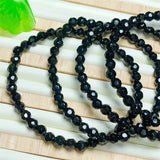 Faceted Tourmaline Bracelet Healing String Charms Men Women Gift 5mm