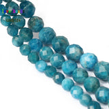 Faceted Apatite Gem Stone Round Loose Beads 6mm 8mm 10mm