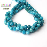 Faceted Apatite Gem Stone Round Loose Beads 6mm 8mm 10mm