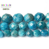 Faceted Apatite Gem Stone Round Loose Beads 6mm 8mm 10mm