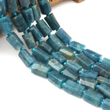 Faceted Apatite Stone Beads Cylinder Loose Beads 7.5inch