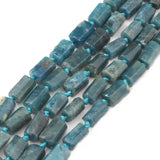 Faceted Apatite Stone Beads Cylinder Loose Beads 7.5inch