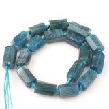 Faceted Apatite Stone Beads Cylinder Loose Beads 7.5inch
