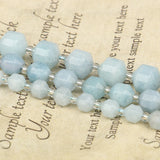 Natural Aquamarine Stone Beads for Jewelry Making 6-10mm 15''