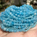 Faceted Chalcedonys Round Spacer Stone Beads 2-4mm