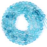 Faceted Chalcedonys Round Spacer Stone Beads 2-4mm