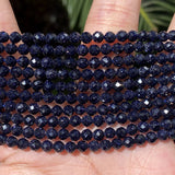 Faceted Sandstone Round Loose Spacer Stone Beads 2 3 4mm