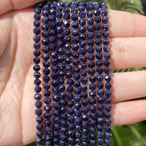Faceted Sandstone Round Loose Spacer Stone Beads 2 3 4mm