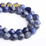 Faceted Sodalite Stone Beads for Jewelry Making 6 8 10mm