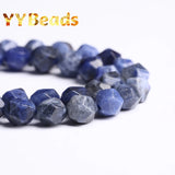 Faceted Sodalite Stone Beads for Jewelry Making 6 8 10mm