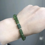 Faceted Canada Jades Stone Beads Cylinder Loose Spacer Beads 7.5''