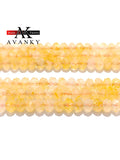 Faceted Citrine Quartz Crystal Beads 4x6mm