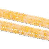 Faceted Citrine Quartz Crystal Beads 4x6mm