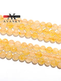 Faceted Citrine Quartz Crystal Beads 4x6mm