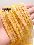 Faceted Citrine Quartz Crystal Beads 4x6mm