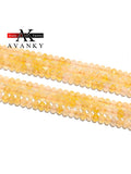 Faceted Citrine Quartz Crystal Beads 4x6mm