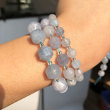Faceted Clear Aquamarines 6-10mm Olive Shape Loose Beads for DIY Jewelry