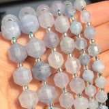 Faceted Clear Aquamarines 6-10mm Olive Shape Loose Beads for DIY Jewelry