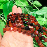 Faceted Coffee Agates Stone Beads Round Loose Beads 15''