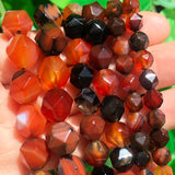 Faceted Coffee Agates Stone Beads Round Loose Beads 15''