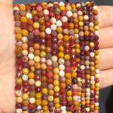 Faceted Mookaite Gem Stone 4mm Loose Beads 15''