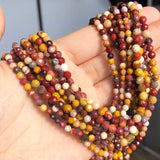 Faceted Mookaite Gem Stone 4mm Loose Beads 15''