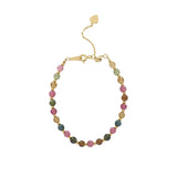 Colorful Tourmaline Rough Stone Beads Bracelet Jewelry