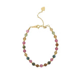 Colorful Tourmaline Rough Stone Beads Bracelet Jewelry