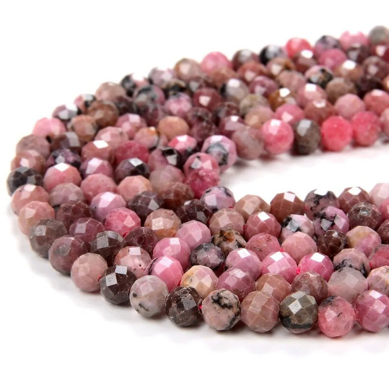 Faceted Colorful Tourmaline Stone Beads Round Loose Spacer Bead 15''