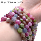 Colorful Tourmaline Stone Beads Crystal Jasper Spacer Bead 6-10mm