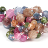 Faceted Tourmaline Stone Spacer Beads 6 8 10mm