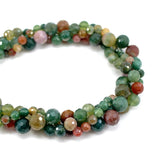 Indian Agate Round Loose Stone Beads Strand 6/8/10MM DIY Jewelry Making