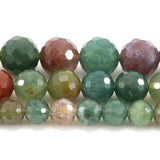 Indian Agate Round Loose Stone Beads Strand 6/8/10MM DIY Jewelry Making