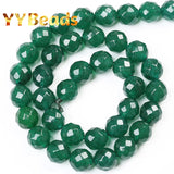 Natural Dark Green Jade Chalcedony Beads for Jewelry Making