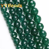 Natural Dark Green Jade Chalcedony Beads for Jewelry Making