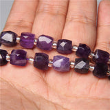 Natural Dark Purple Amethyst Crystal Stone Beads for Jewelry Making