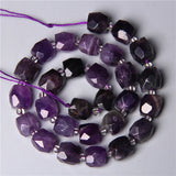 Natural Dark Purple Amethyst Crystal Stone Beads for Jewelry Making