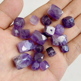 Natural Dark Purple Amethyst Crystal Stone Beads for Jewelry Making