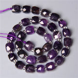 Natural Dark Purple Amethyst Crystal Stone Beads for Jewelry Making