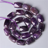 Natural Dark Purple Amethyst Crystal Stone Beads for Jewelry Making