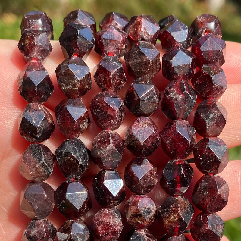 Dark Red Garnet Round Loose Stone Beads 6 8 10mm 15inches