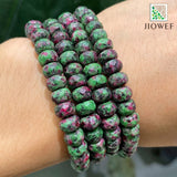 Faceted Epidote Rubys Zoisite Rondelle Spacer Beads 8mm