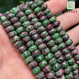 Faceted Epidote Rubys Zoisite Rondelle Spacer Beads 8mm