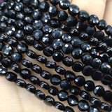 6MM Faceted Flat Agate Round Gemstone Spacer Beads Jewelry Making DIY Bracelet