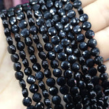 6MM Faceted Flat Agate Round Gemstone Spacer Beads Jewelry Making DIY Bracelet