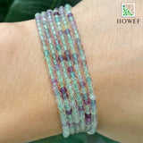 Faceted Fluorite Stone Beads for DIY Jewelry Making 15'' 2mm/3mm