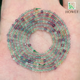 Faceted Fluorite Stone Beads for DIY Jewelry Making 15'' 2mm/3mm