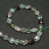 Green & Clear Ghost Quartzs Beads for Jewelry Making 15''