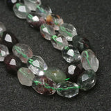 Green & Clear Ghost Quartzs Beads for Jewelry Making 15''